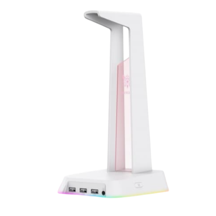 Onikuma ST2 Vit Hörlursstativ med RGB & USB-Hubb