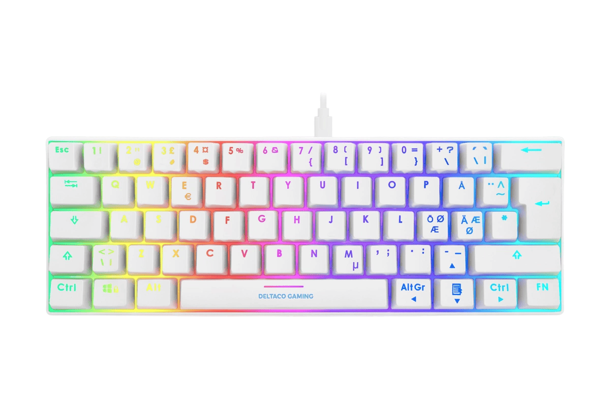 Compact RGB Mekaniskt Tangentbord Vit Line