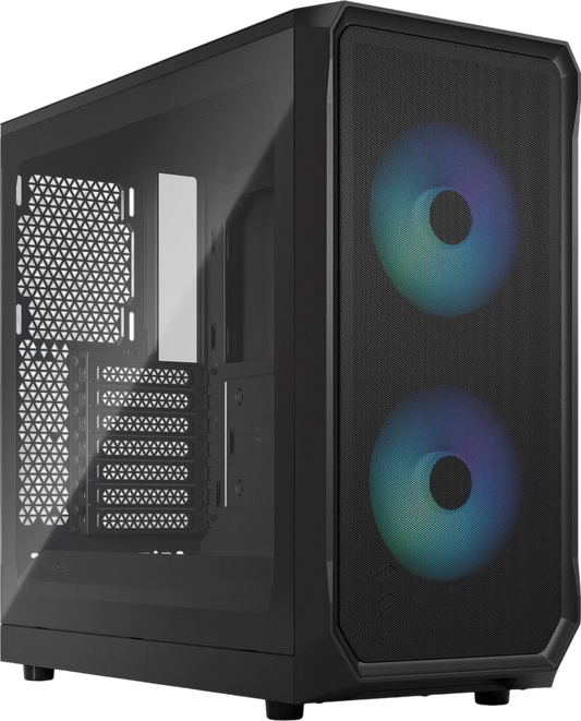 Fractal Focus 2 RGB Black TG Clear Tint datorchassi