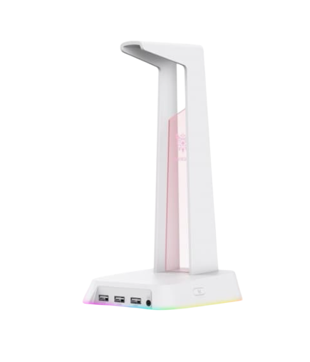 Onikuma ST2 Vit Hörlursstativ med RGB & USB-Hubb