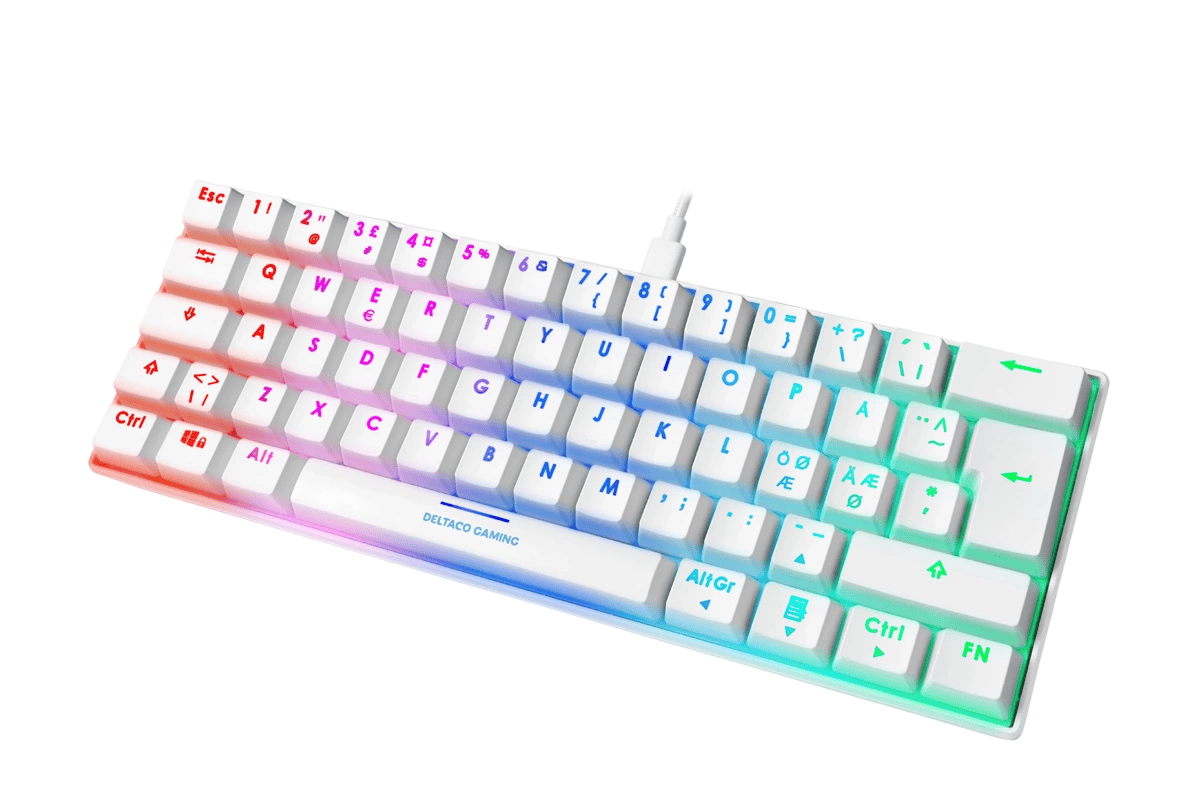 Compact RGB Mekaniskt Tangentbord Vit Line